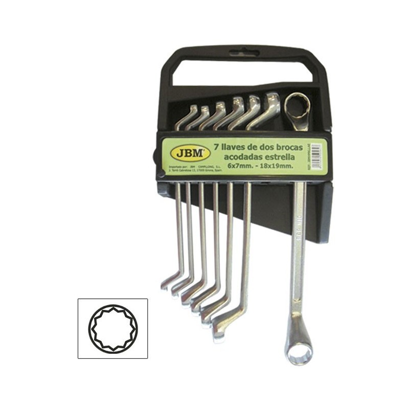 KIT LLAVE HEXAGONAL CON BOCA ABIERTA DE 6 CANTOS 50562