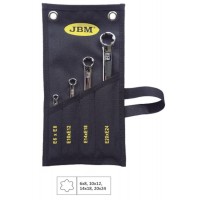 JUEGO DE 4 LLAVES TORX PLANAS EN BOLSA DE TELA 51747