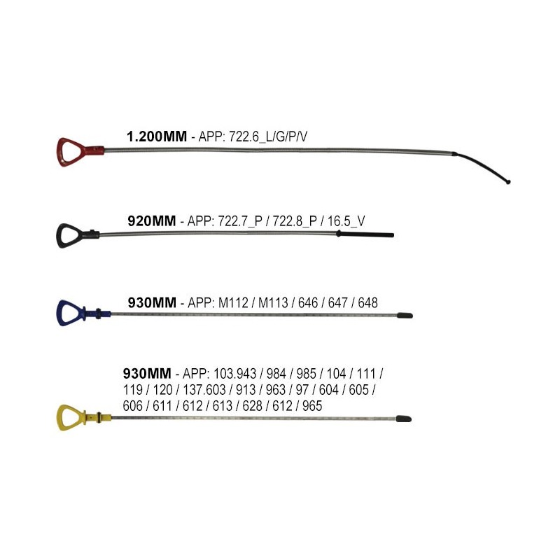 SET 4 VARILLAS PARA COMPROBACIÓN ACEITE BENZ 52631