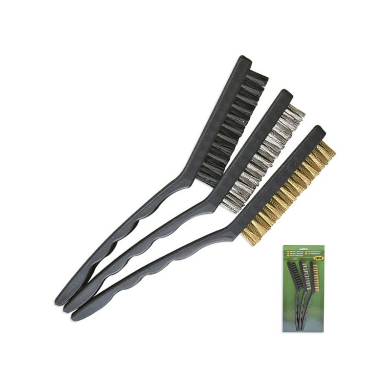 SET DE 3 CEPILLOS METÁLICOS 52515