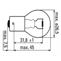 LÁMPARA OBN 12V 21/5W 2 POLOS 52367