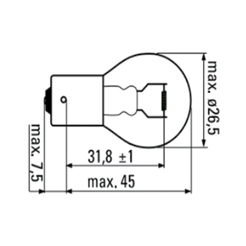 LÁMPARA OBN 12V 21/5W 2 POLOS 52367