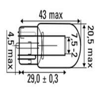 LÁMPARA OBN 12V SIN CASQUILLO T20A 52368