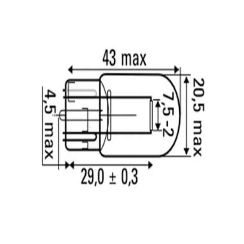 LÁMPARA OBN 12V SIN CASQUILLO T20A 52368