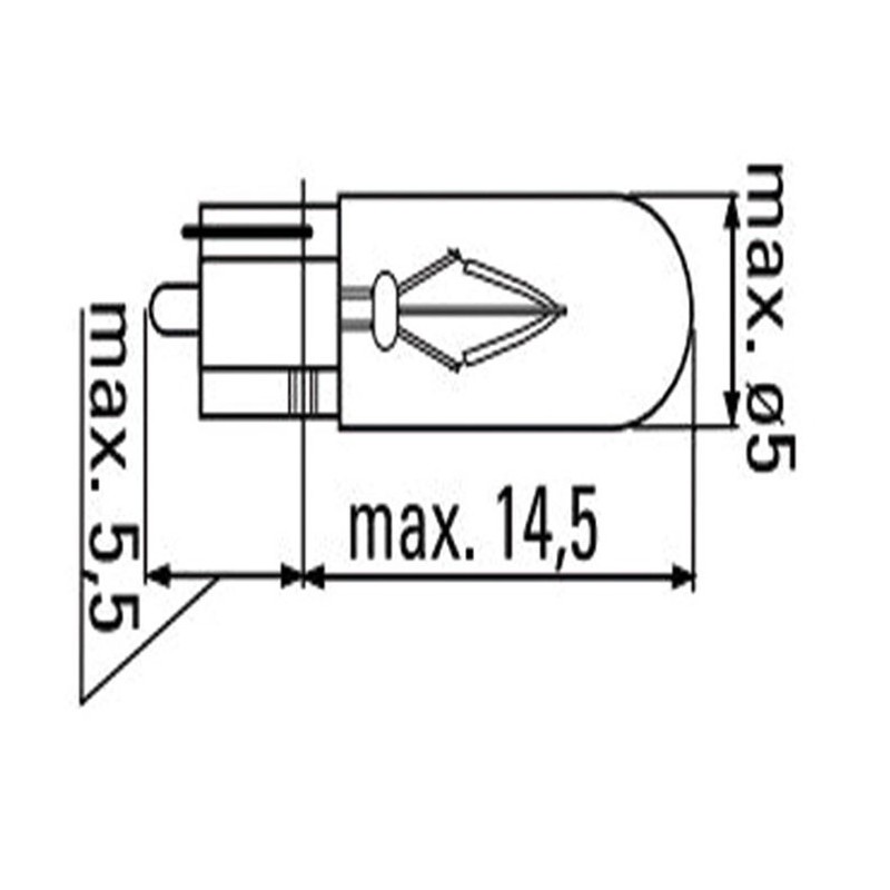 LÁMPARA OBN WEDGE 12V 1.2 W T5 52859