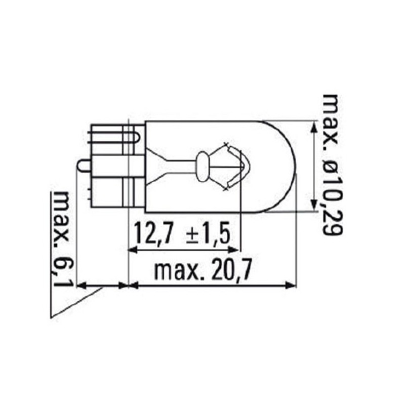 LÁMPARA OBN WEDGE 12V 5W T10 52861