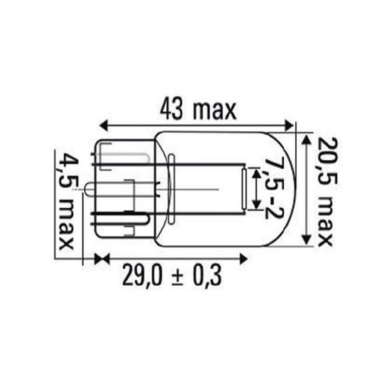 LÁMPARA OBN WEDGE 21W 12V T20 52862