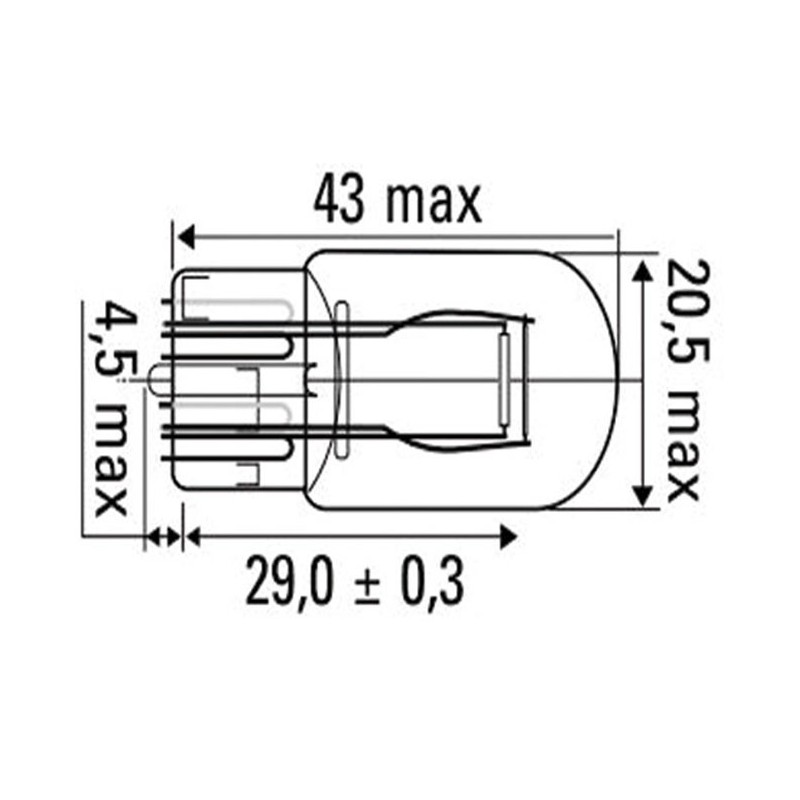 LÁMPARA OBN WEDGE 21/5W 12V T20 52864