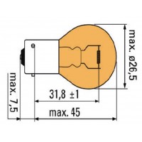 LÁMPARA OBN AMBAR 12V 21W BAU15S 52867