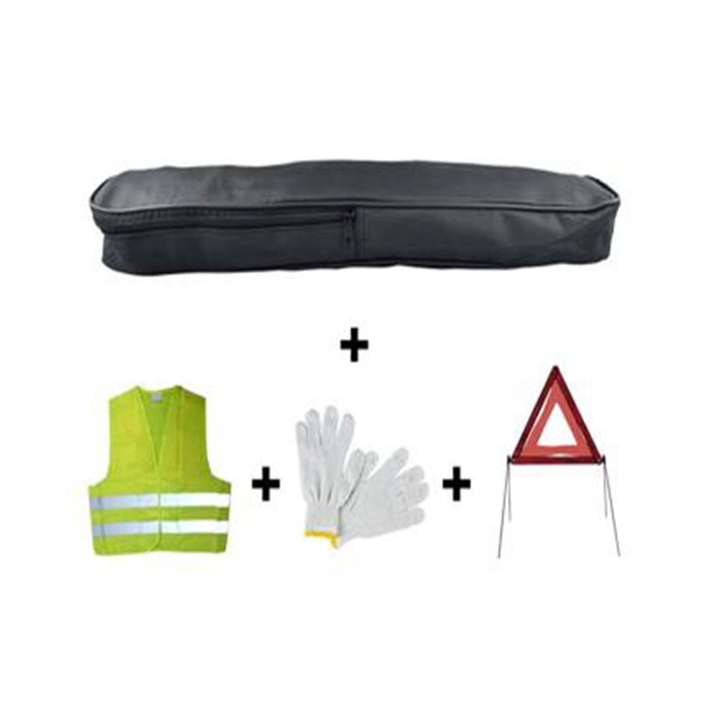 KIT EMERGENCIA BOLSA PVC+TRIANGULO+CHALECO+GUANTES 53185