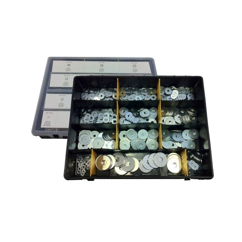 ESTUCHE DE ARANDELA DE HIERRO GALVANIZADO, 475PCS 52158