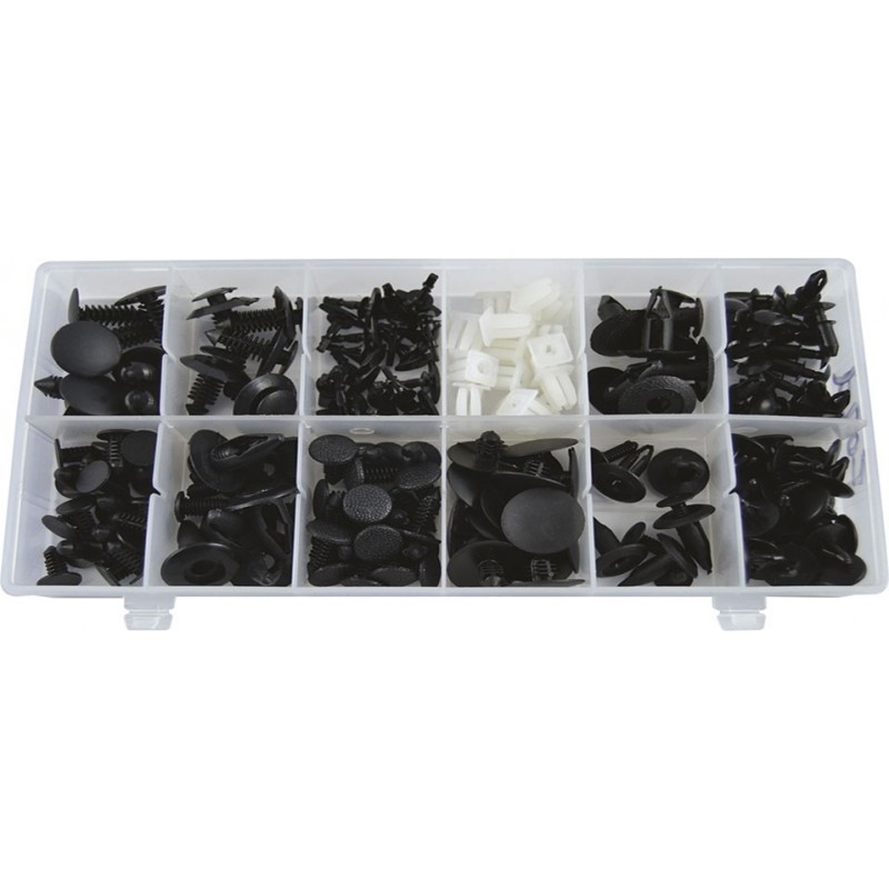 ESTUCHE DE CLIPS PLASTICOS FORD 169 PCS 52891