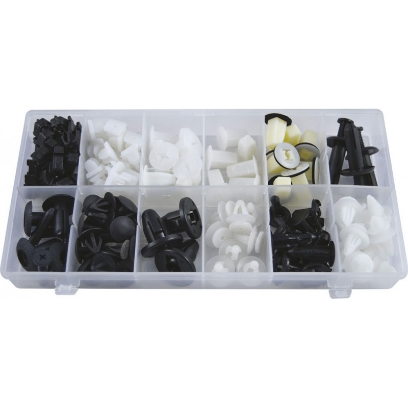 ESTUCHE DE CLIPS PLASTICOS MITSUBISHI 132 PCS 52895
