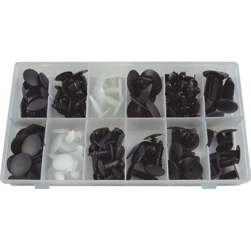 ESTUCHE DE CLIPS PLASTICOS UNIVERSAL 128 PCS 52888