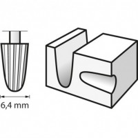 Fresa de alta velocidad 6,4 mm