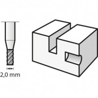 Fresa de alta velocidad 2,0 mm